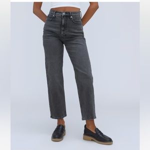 Everlane Way High Jean Washed Black Faded Jeans
